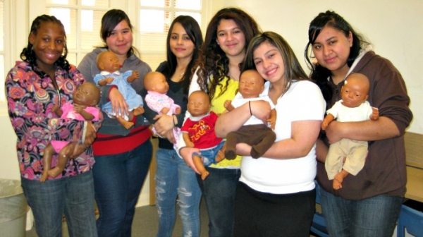 Students Learn How to Care for a Baby