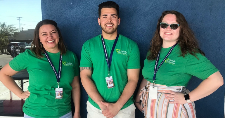 AmeriCorps VISTAs Ronda Cross, Kelvin Behlow and Rachel Masch.