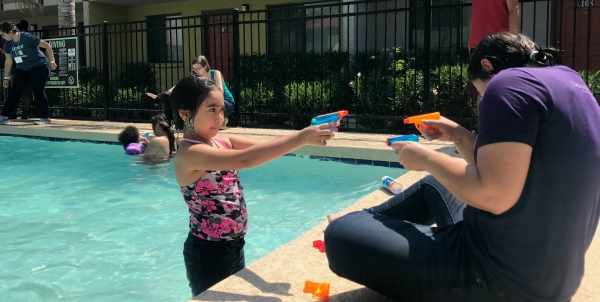 UMary Volunteers Hold Party at Affordable Housing Community