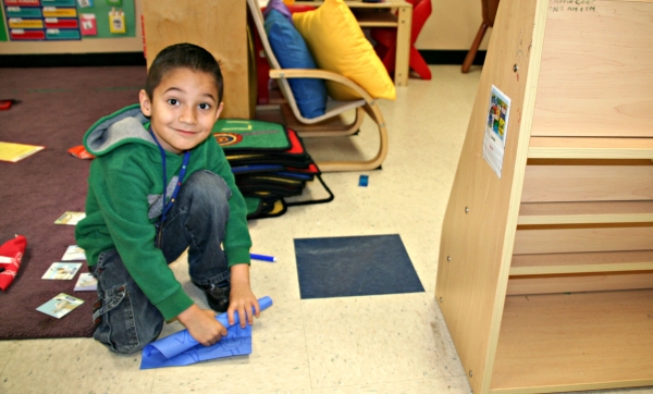 Another Westside Head Start student, benefitting like Jason, from working in the classroom.